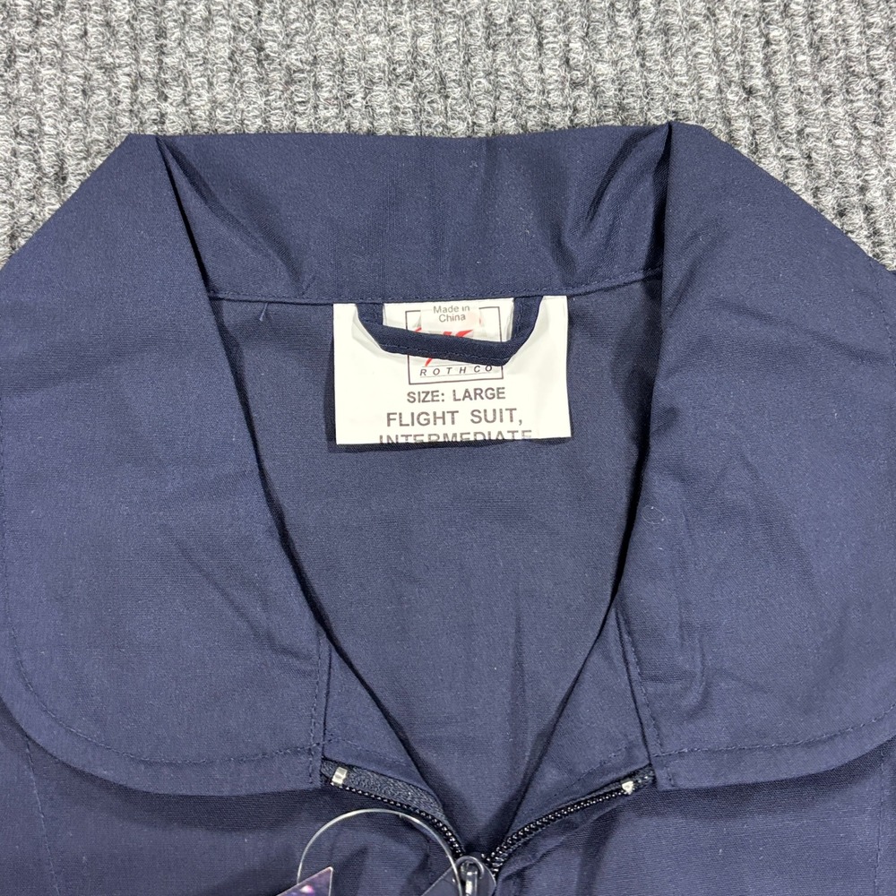 Rothco Flight Suit Mens Large Navy Blue NWT Military Style Coveralls 7503 - Picture 9 of 11